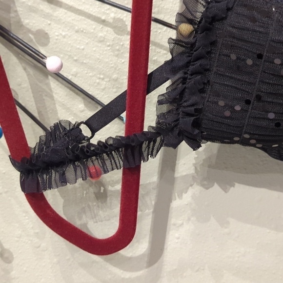 Victoria's Secret Sexy Little Things Baby Doll Mini Dress 36C Black Thong Y2K - Picture 11 of 16